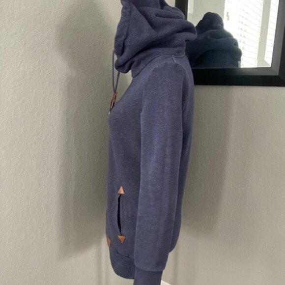 VOLCOM Tower Blue Pullover Fleece Hoodie Storm Blue XS - Picture 6 of 13